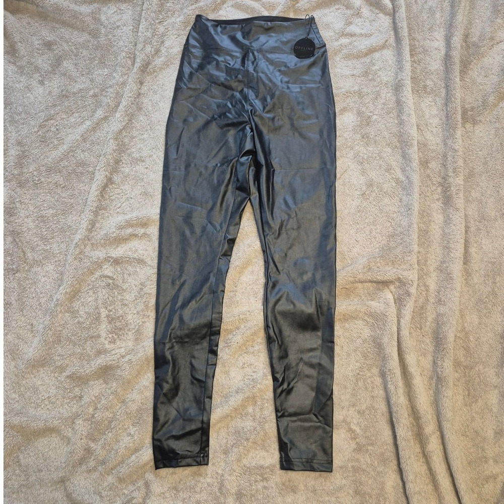 OFFLINE by Aerie Real Luxe High Waisted Leggings Black 0708-5860 Size Medium